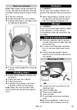 Предварительный просмотр 15 страницы Kärcher IVR-L 100/24-2 Me Operating Manual