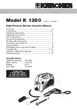 Preview for 1 page of Kärcher K 1350 Operator'S Manual