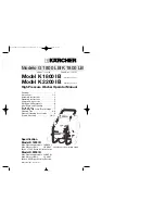 Предварительный просмотр 1 страницы Kärcher K 1800 IB Operator'S Manual