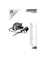 Предварительный просмотр 1 страницы Kärcher K 2.014 Instructions Manual