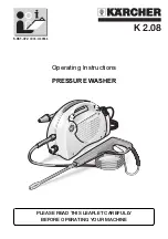 Preview for 1 page of Kärcher K 2.08 Operating Instructions Manual