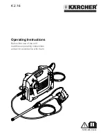 Preview for 1 page of Kärcher K 2.16 Operating Instructions Manual