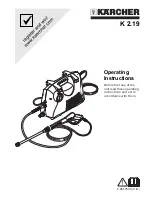 Kärcher K 2.19 Operating Instructions Manual preview