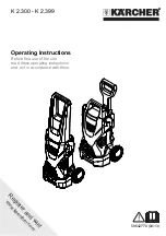 Предварительный просмотр 1 страницы Kärcher K 2.300 Operating Instructions Manual