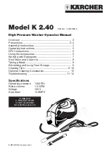 Preview for 1 page of Kärcher K 2.40 Operator'S Manual