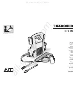 Предварительный просмотр 1 страницы Kärcher K 2.89 Manual