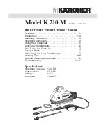Preview for 1 page of Kärcher K 210 M Operator'S Manual