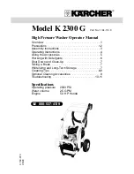 Preview for 1 page of Kärcher K 2300 G Operator'S Manual