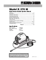 Preview for 1 page of Kärcher K 370 M Operator'S Manual