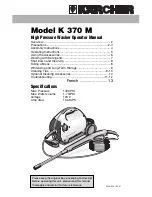 Предварительный просмотр 1 страницы Kärcher K 370 M Operator'S Manual