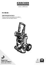 Preview for 1 page of Kärcher K 4 Classic Operating Instructions Manual