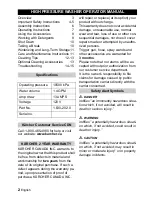 Preview for 2 page of Kärcher K 5.93 Operator'S Manual