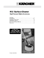 Preview for 1 page of Kärcher K12 Operator'S Manual