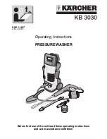 Preview for 1 page of Kärcher KB 3030 Operating Instructions Manual