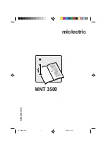 Kärcher miolectric MNT 3500 Manual preview