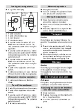 Предварительный просмотр 17 страницы Kärcher NT 611 Eco KF Manual