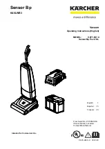 Предварительный просмотр 1 страницы Kärcher Sensor Bp Operating Instructions Manual