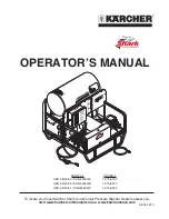 Предварительный просмотр 1 страницы Kärcher SSE-503007A Operator'S Manual