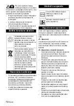 Preview for 72 page of Kärcher T 9/1 Bp Manual