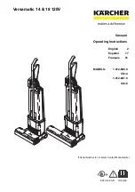 Kärcher Versamatic 14 1.012-606.0 Operating Instructions Manual предпросмотр