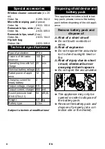 Preview for 8 page of Kärcher WV 60 Operating Instructions Manual