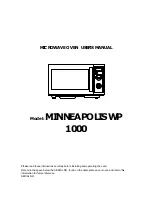 Preview for 1 page of Karel MINNEAPOLIS WP 1000 User Manual