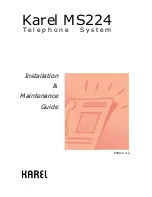 Preview for 1 page of Karel MS224 Installation & Maintenance Manual