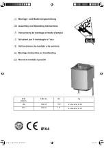 Karibu Bio-Saunaofen  4,5 kW Assembly And Operating Instructions Manual preview