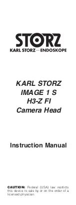 Предварительный просмотр 1 страницы Karl Storz IMAGE 1 S H3-Z FI Instruction Manual