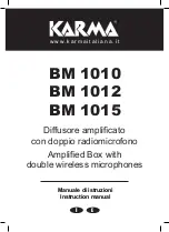 Предварительный просмотр 1 страницы Karma BM 1010 Instruction Manual