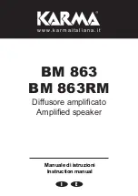 Karma BM 863 Instruction Manual preview