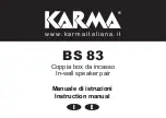 Preview for 1 page of Karma BS 83 Instruction Manual