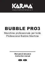 Karma BUBBLE PRO3 Instruction Manual предпросмотр