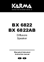 Karma BX 6822 Instruction Manual preview