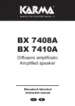 Preview for 1 page of Karma BX 7408A Instruction Manual