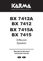 Preview for 1 page of Karma BX 7412A Manual