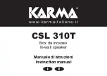 Preview for 1 page of Karma CSL 310T Instruction Manual