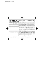 Предварительный просмотр 11 страницы Karma DAY BREAK RA 5015 Instruction Manual