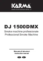 Preview for 1 page of Karma DJ 1500DMX Instruction Manual