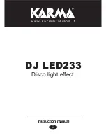 Karma DJ LED233 Instruction Manual preview