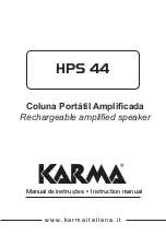 Karma HPS 44 Instruction Manual preview