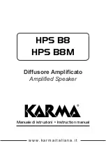 Предварительный просмотр 1 страницы Karma HPS B8 Instruction Manual