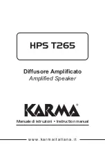 Предварительный просмотр 1 страницы Karma HPS T265 Quick Start Manual