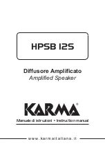 Karma HPSB 12S Instruction Manual предпросмотр