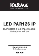 Предварительный просмотр 1 страницы Karma LED PAR126 IP Instruction Manual