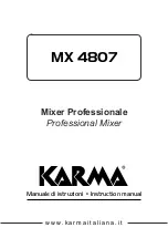 Preview for 1 page of Karma MX 4807 Instruction Manual