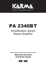 Preview for 1 page of Karma PA 2340BT Instruction Manual