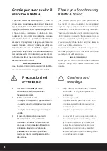 Предварительный просмотр 2 страницы Karma SET 167 Instruction Manual