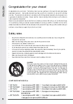 Предварительный просмотр 6 страницы Karma SET 6252A Instruction Manual