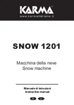 Karma SNOW 1201 Instruction Manual preview